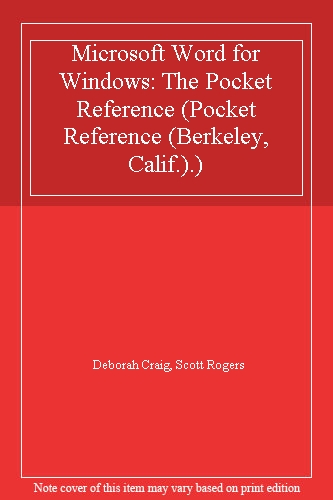 Microsoft Word for Windows: The Pocket Reference (Pocket Reference (Berkeley, Calif.).)