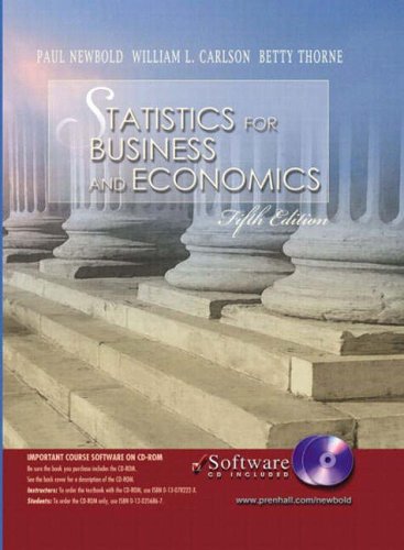 Statistics for Business and Economics and Student CD-ROM (International Edition)