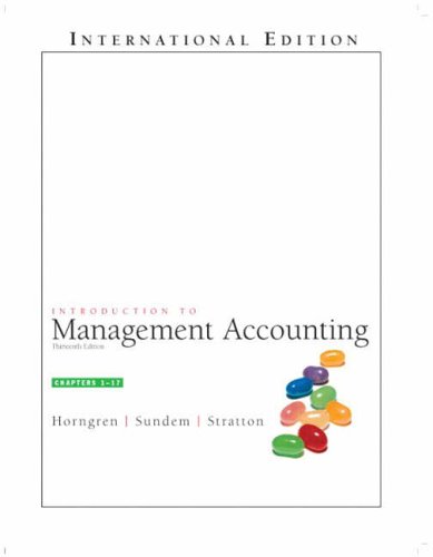 Introduction to Management Accounting: Chapter 1-17