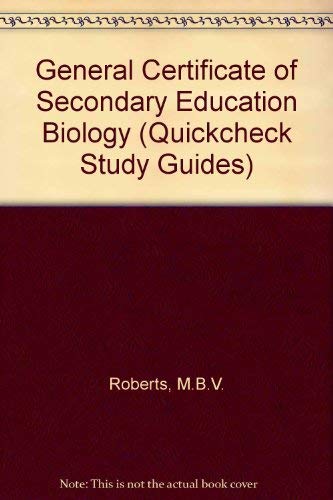 General Certificate of Secondary Education Biology (Quickcheck Study Guides)