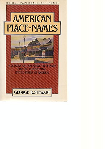 A Concise Dictionary of American Place Names