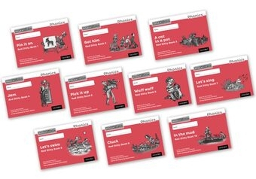 Read Write Inc. Phonics: Red Ditty Black & White Books (Mixed Pack of 10)