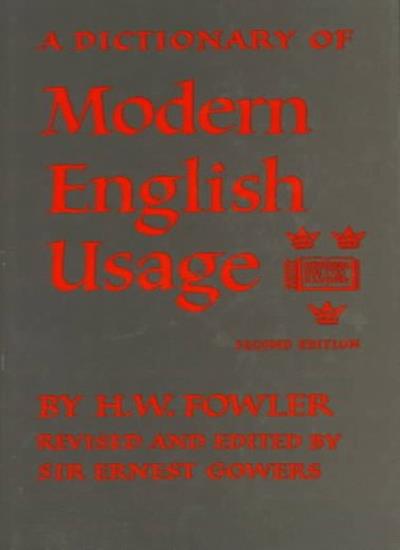 Dictionary of Modern English Usage