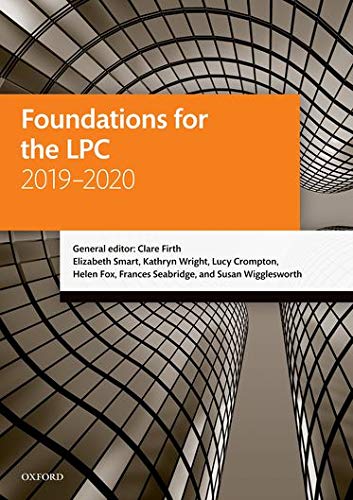 Foundations for the LPC 2019-2020 (Legal Practice Course Manuals)