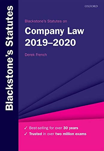 Blackstone's Statutes on Company Law 2019-2020 (Blackstone's Statute Series)