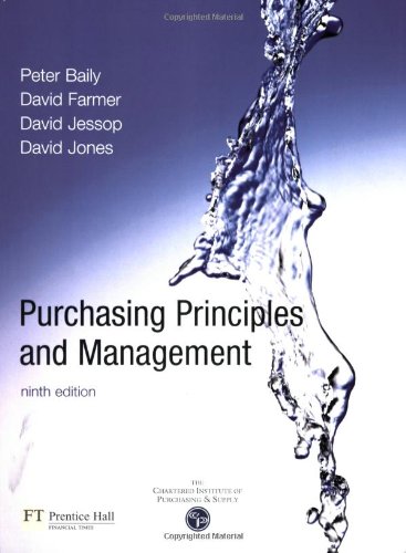Purchasing, Principles and Management