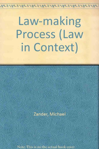 Law-making Process (Law in Context S.)