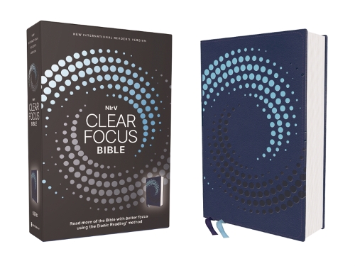 NIrV, Clear Focus Bible, Leathersoft, Navy