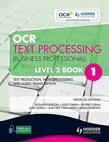 OCR Text Processing (Business Professional) Text Production, Word Processing and Audio Transcription: Level 2, bk. 1