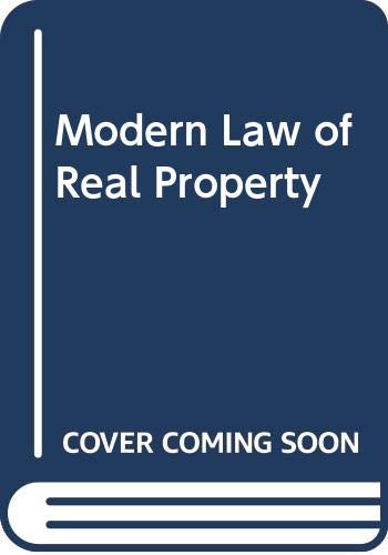 Modern Law of Real Property