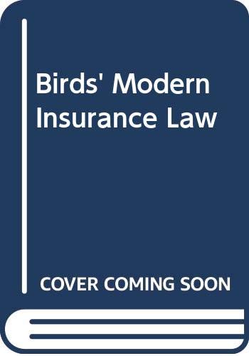Birds' Modern Insurance Law