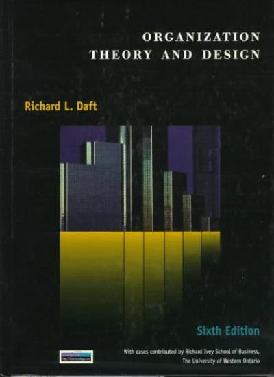 Organization Theory and Design (Miscellaneous/Catalogs S.)