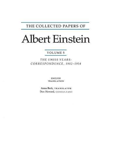 The Collected Papers of Albert Einstein, Volume 5 (English)