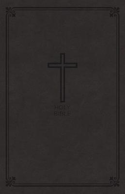 NKJV, Value Thinline Bible, Large Print, Charcoal Leathersoft, Red Letter, Comfort Print
