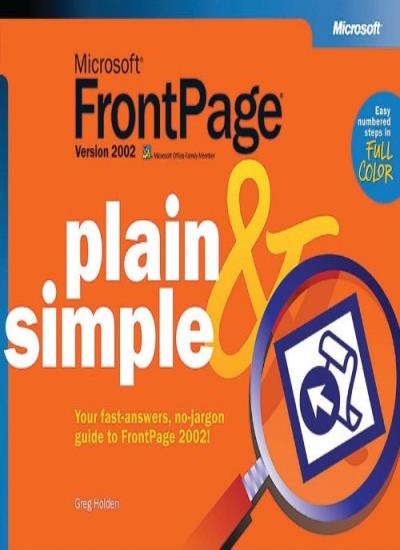 Microsoft® FrontPage® Version 2002 Plain & Simple (Cpg-Other)