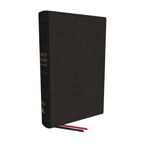 NKJV, Word Study Reference Bible, Leathersoft, Black, Red Letter, Comfort Print