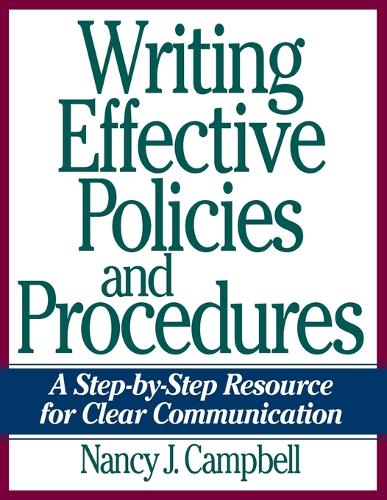 Writing Effective Policies and Procedures