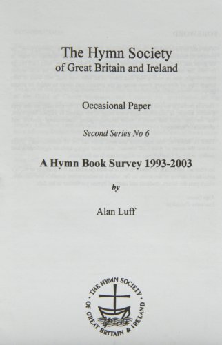 A Hymn Book Survey 1993-2003