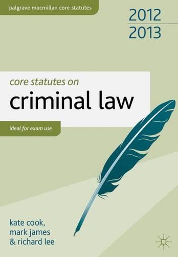 Core Statutes on Criminal Law