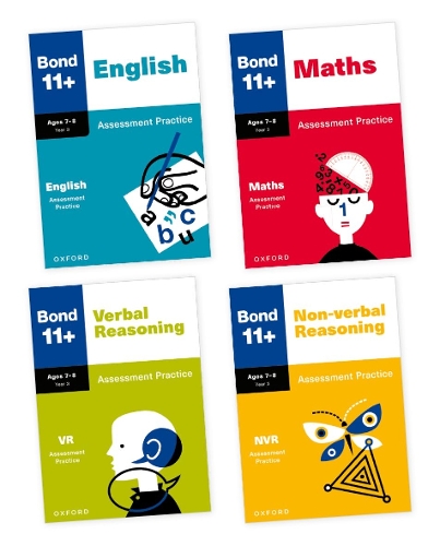 Bond 11+ Assessment Practice Papers Age 7-8 Bundle: Maths, English, Verbal Reasoning, and Non-verbal Reasoning: Ready for the 2026 GL Assessment & other 11 plus exams