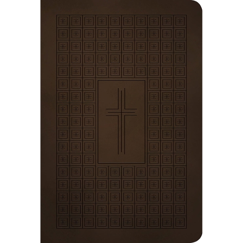 NLT Premium Value Thinline Bible, Filament-Enabled Edition (Leatherlike, Dark Brown Cross)