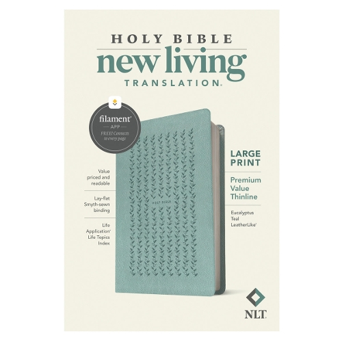 NLT Large Print Premium Value Thinline Bible, Filament