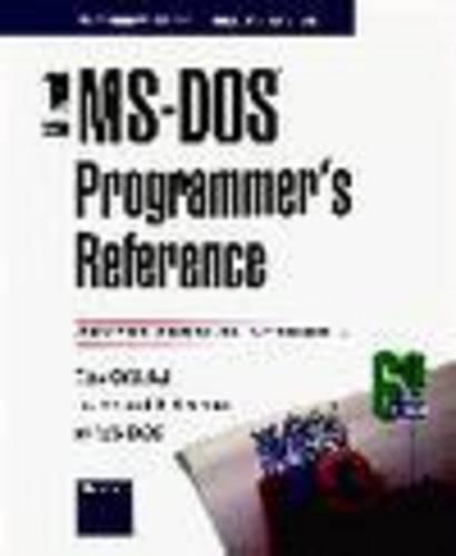 Microsoft DOS 6 Programmer's Reference