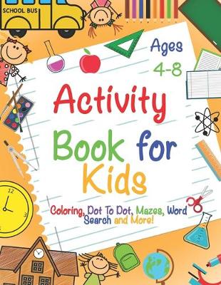 Activity Book for Kids Ages 4-8