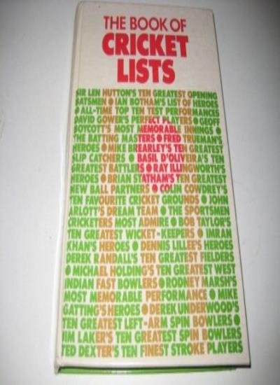 Book of Cricket Lists