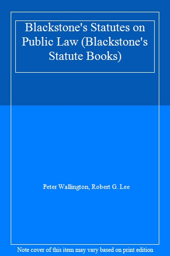 Blackstone's Statutes on Public Law