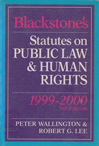 Blackstone's Statutes on Public Law and Human Rights (Blackstone's Statute Books)