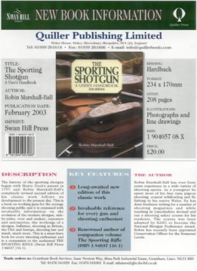 The Sporting Shotgun: A User's Handbook