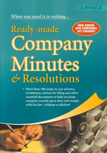 Ready-made Company Minutes and Resolutions
