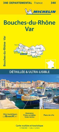 Bouches-du-Rhône Var - Michelin Local Map 340