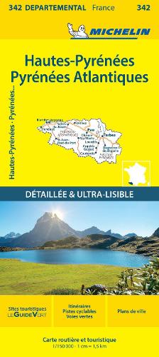 Hautes-Pyrénées Pyrénées-Atlantiques - Michelin Local Map 342