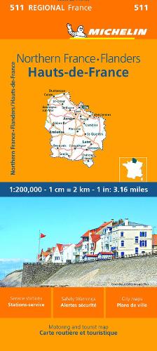 Nord-Pas-de-Calais, Picardy - Michelin Regional Map 511