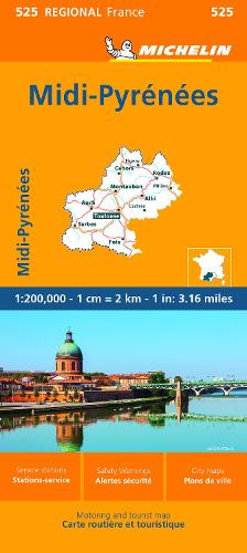 Midi-Pyrenees - Michelin Regional Map 525