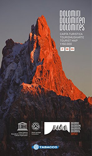 Dolomites Unesco tourist map