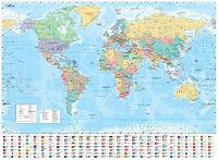 Collins Large World Wall Laminated Map (70 x 91.5 cm)