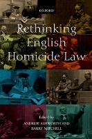 Rethinking English Homicide Law