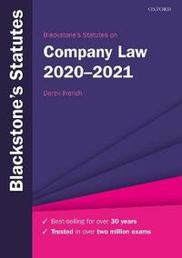Blackstone's Statutes on Company Law 2020-2021 (Blackstone's Statute Series)