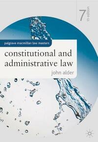 Constitutional and Administrative Law (Palgrave Macmillan Law Masters)
