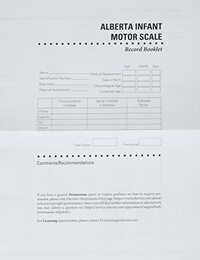 Alberta Infant Motor Scale Score Sheets (AIMS)