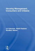 Housing Management, Consumers and Citizens
