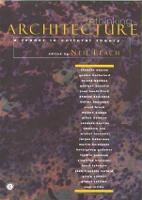 Rethinking Architecture