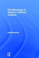 The Meanings of Death in Rabbinic Judaism