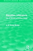 Egyptian Literature (Routledge Revivals)