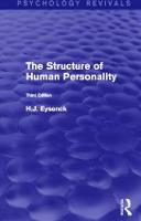 The Structure of Human Personality (Psychology Revivals)