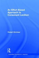 An Effort Based Approach to Consonant Lenition