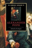 The Cambridge Companion to Alexander Pope